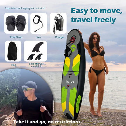 Electric surfboard green