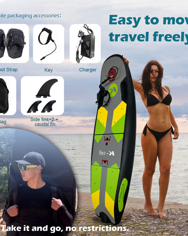 Electric surfboard green