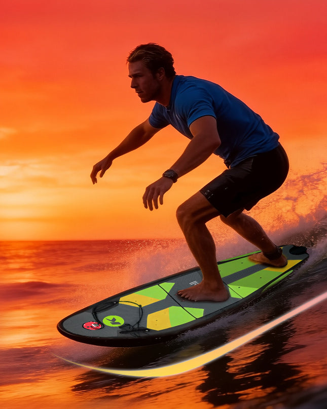 Electric surfboard green