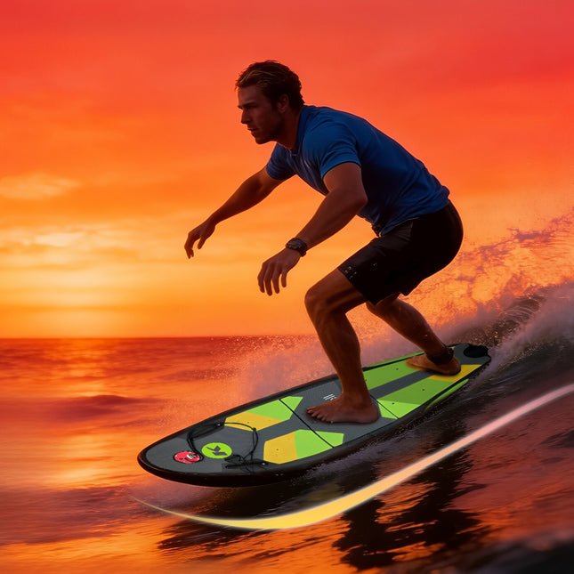 Electric surfboard green